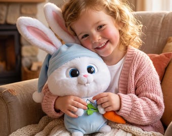 Snowball Rabbit Plush Toy 35cm 50cm The Secret Life of Pets Bunny with Carrot Stuffed Animal Gift