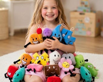 Battle for Dream Island Plush (BFDI) Character Plushies, Soft Stuffed Toys with Hanging Loop, Multiple Styles, Fan Gift