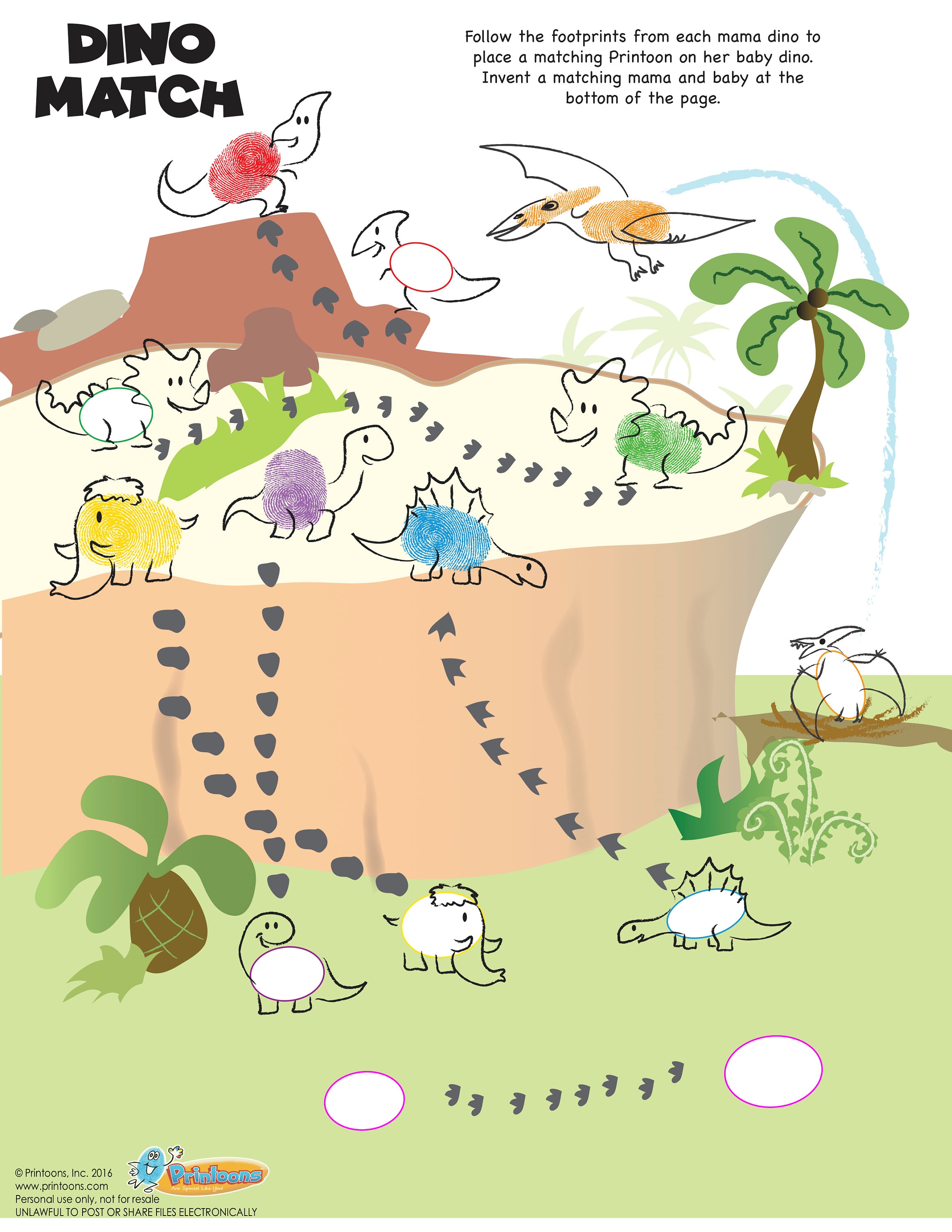 DINOSAUR LEARNING THUMBPRINT Art, Dinosaur Worksheets, Alphabet