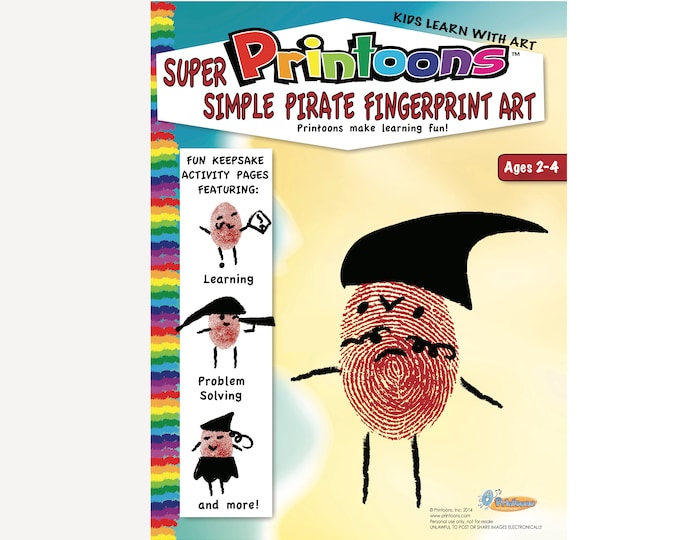 PIRATE LEARNING THUMBPRINT Art, Pirate Digital Download Fingerprint Art Kit, Pirate Worksheets, Pirate Diy, Alphabet Worksheets, Pirate Art