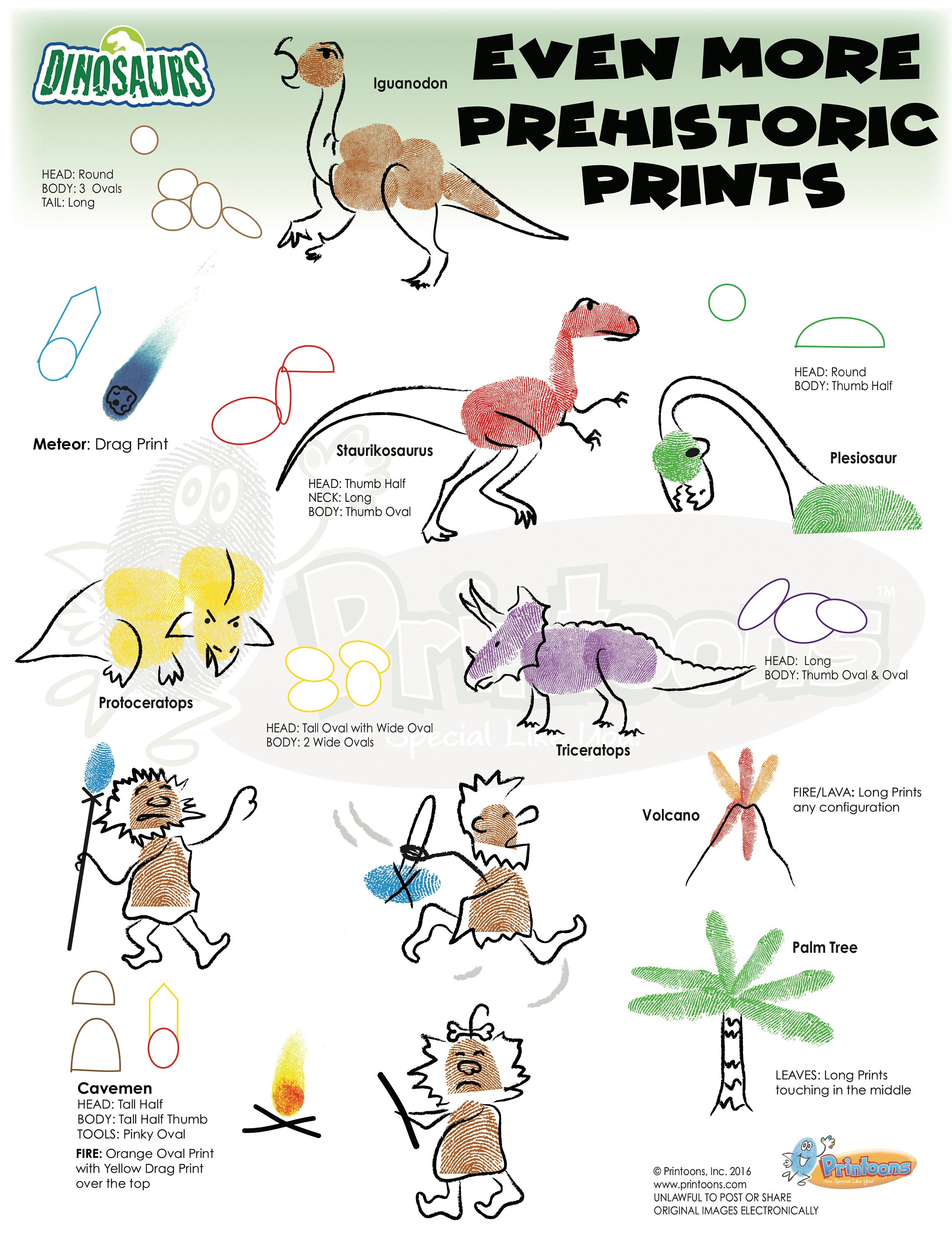 DINOSAUR 3D PLAYSET DIORAMA Fingerprint Art, Dinosaur Download