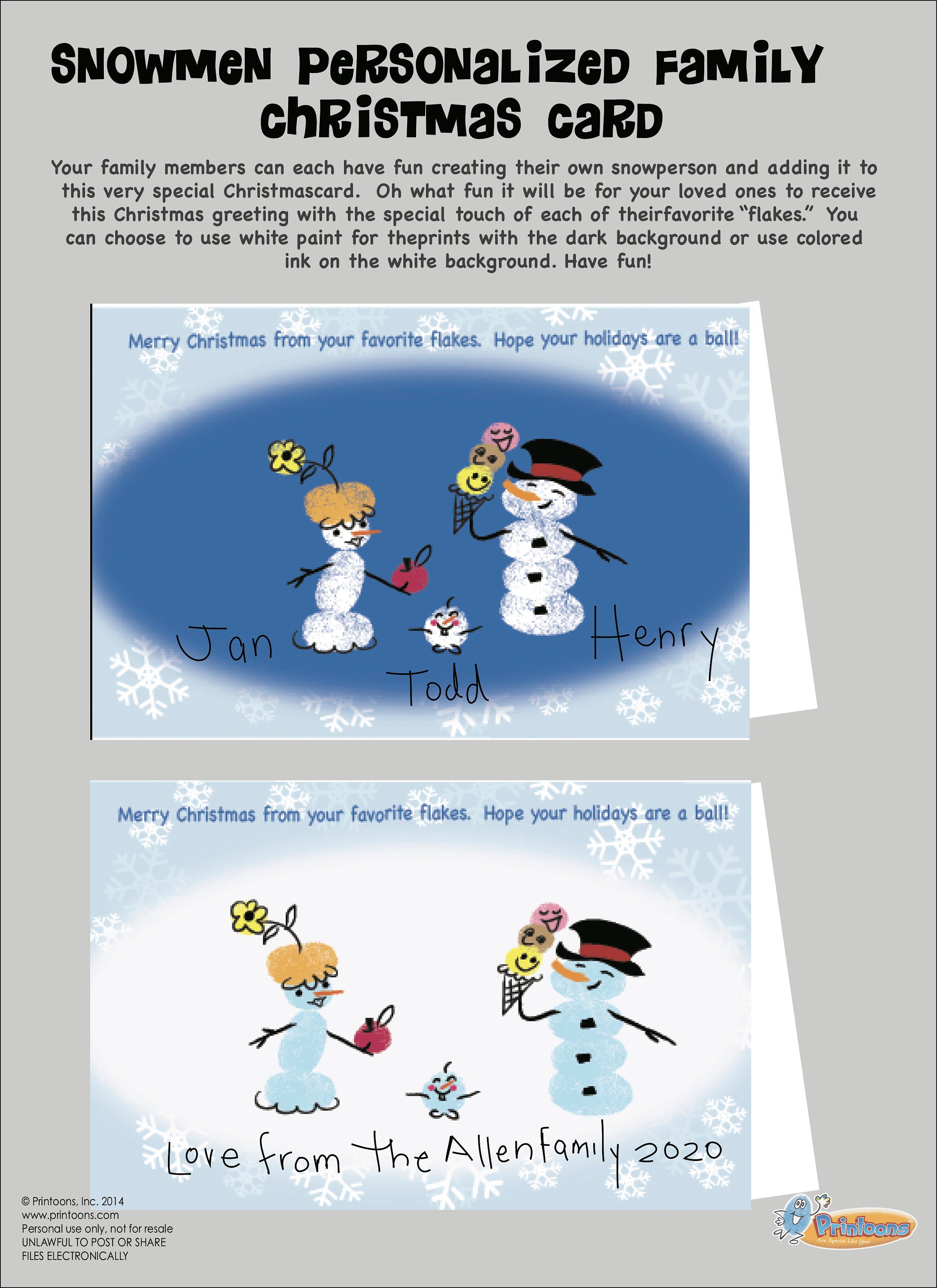 DIY Snowman Kit: Funny Merry Christmas Greeting Card