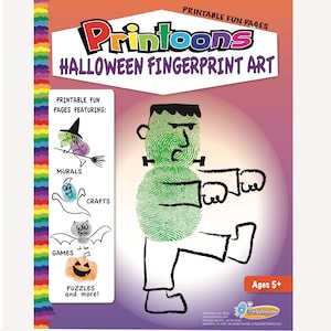 HALLOWEEN FINGERABDRUCK Art, Halloween Arbeitsblätter, DIY Halloween, Halloween Party Handwerk, Digitaler Download Halloween Fingerabdruck Art Kit