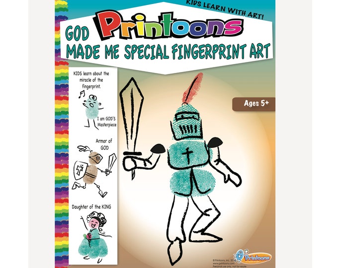 GOD MADE Me SPECIAL Fingerprint Art,  God Loves Me, Daughter of the King, Armor of God, Sunday school Worksheets, Youth Group Worksheets