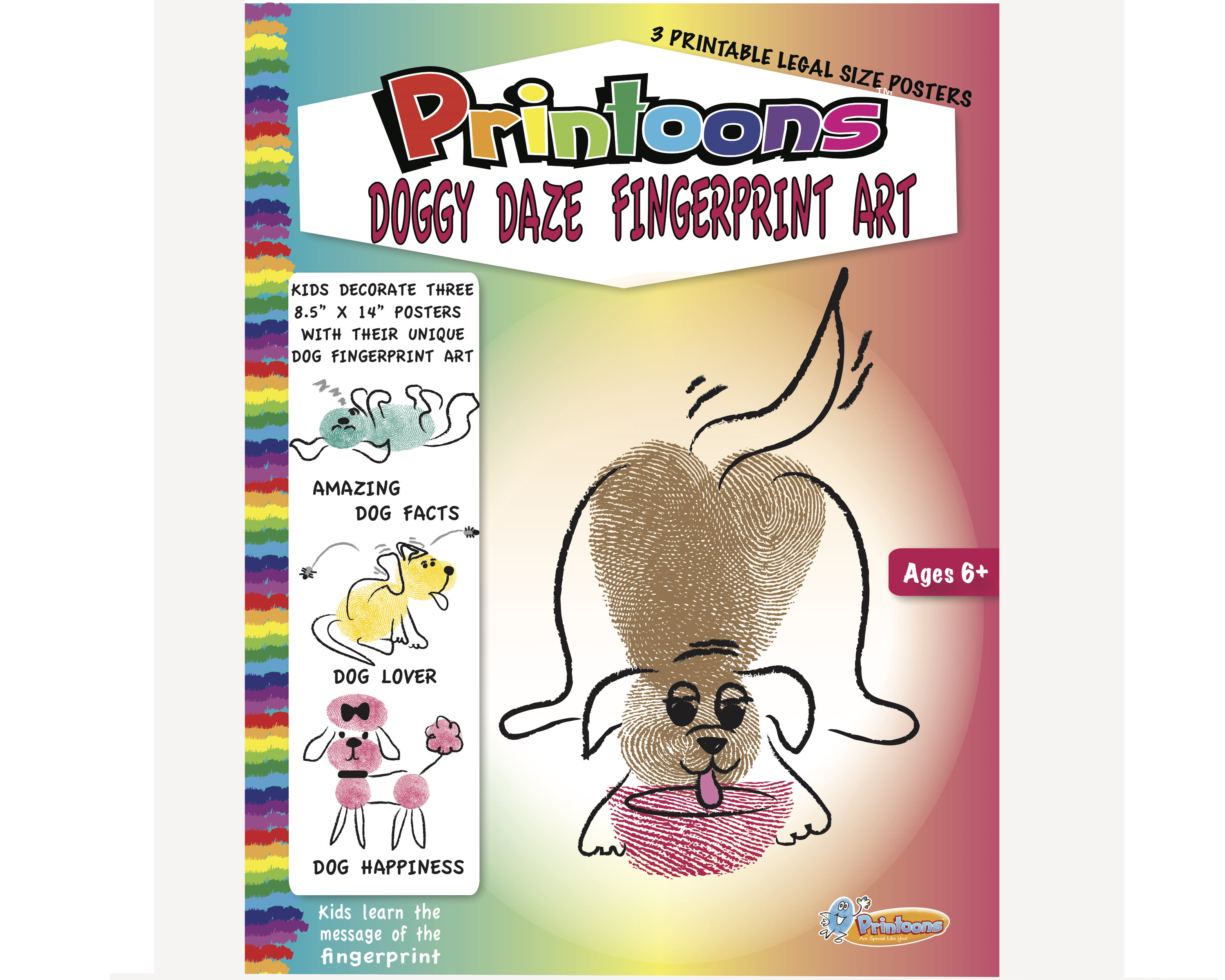 DOG POSTERS Fingerprint Art, Dog Fingerprint Art Kit, Digital Download  Doggy Daze Fingerprint Art Kit, Dog Diy, Dog worksheets, Teen Party