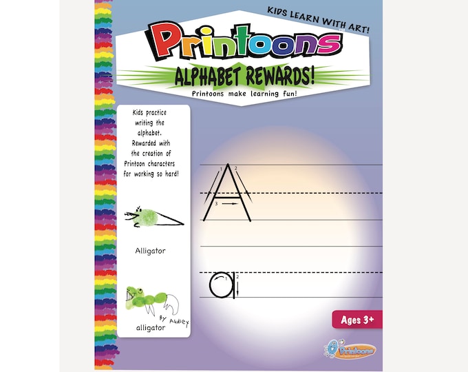 ALPHABET REWARDS THUMBPRINT Art Kit, Learn Alphabet Fingerprint Art, Preschool Fingerprint Art, Diy Alphabet, Preschool Alphabet Worksheets