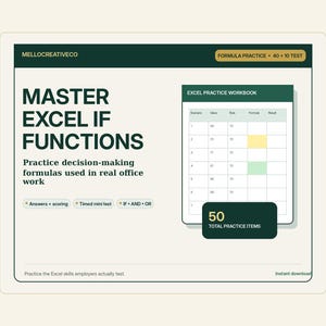 Excel IF Functions for Beginners: 40 Practice Exercises With Answers