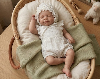 Full Body Silicone Baby Doll, 13 Inch Lifelike Reborn Girl, Handmade Realistic