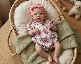 Helkroppssilikonbabydocka, 20 tums verklighetstroget återfödd flicka, handgjord realistisk