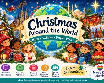 Christmas Around the World Teaching Pack | Interactive PowerPoint, Worksheets & Mini Passport