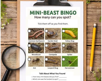 Mini Beast Bingo Printable – Outdoor Nature Game for Kids (PDF)