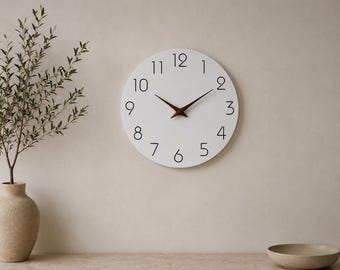 Ultra Thin Minimalist Wall Clock: Silent, Non-Ticking Scandinavian Home Decor