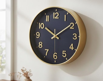 Modern Silent Wall Clock  6 Colors to Choose From Minimalist Wall Decor Living Room Clock Kitchen  Office Decor Unique Home Gift