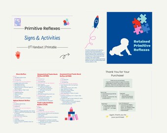 Retained Primitive Reflexes in Children | OT Handout, Signs, Activities & Integration Guide (Digital Download)