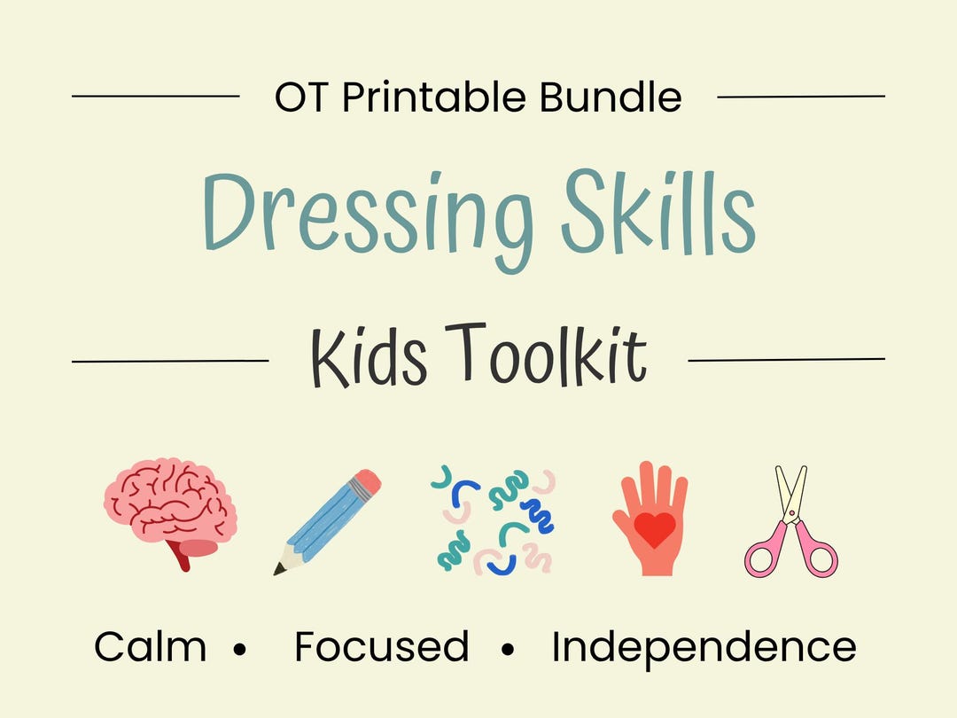 Dressing Skills | Occupational Therapy Bundle for Kids | 5+ Page ...