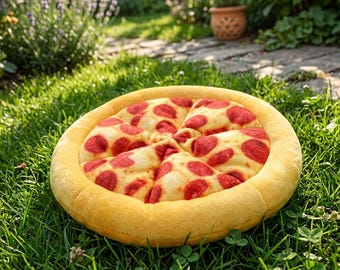 Peluche para perros con forma de pizza, 25 cm