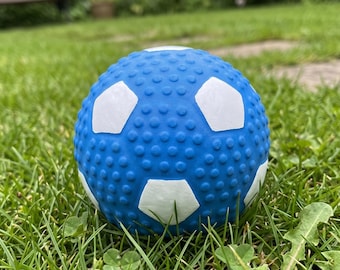 Balón de fútbol de goma texturizada de 7,5 cm - Juguete duradero para perros