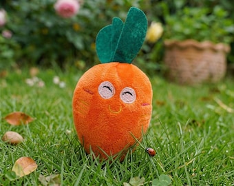 Smiling Carrot Plush Toy for Dogs and Cats - Soft and Durable Texture - 15cm