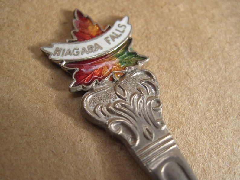 Enameled Souvenir Spoon Niagara Falls