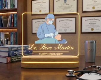 Anesthesiologist Gift, Custom Neon Sign LED Lamp for Anesthesia Doctor, Personalized Anesthetist Night Light, Medical Graduation Gift