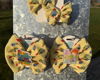 Magic School Bus Fabric Hair Bows