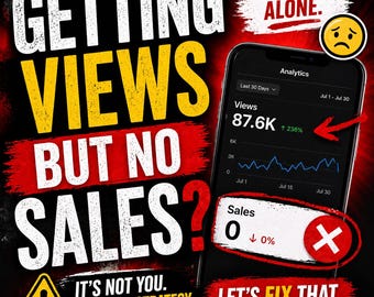 No Sales Fix Kit | Getting Views But No Sales? Fix Your Content Today | Done For You Posts, DM Scripts & Replies | Faceless Content Creator