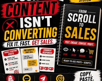 Conversion Drop Kit | Done For You Content That Converts | 50+ Posts, DM Scripts & Replies | Faceless Content System | Turn Views Into Sales
