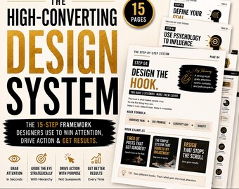 High Converting Graphic Design System | Canva Marketing Guide | Create Graphics That Sell | Design Psychology | Digital Product PDF