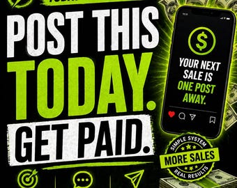 Today Sales Drop | Post This Today and Get Sales | Done For You Posts, Replies & DM Scripts | Instant Content Kit for Faceless Creators