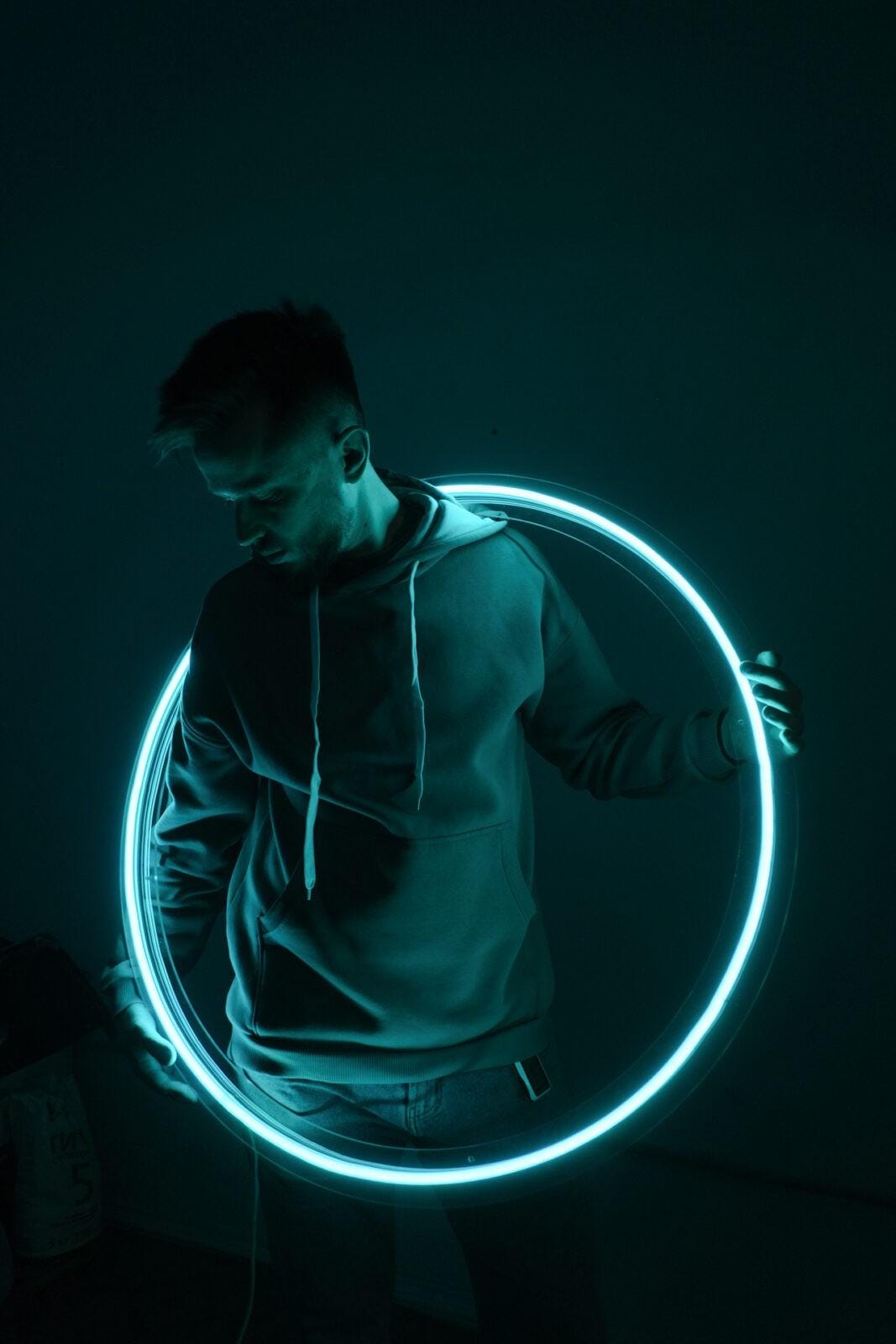 Cyberpunk Neon Wall Circle Sign, Large Led Circular Neon Sign, Round ...