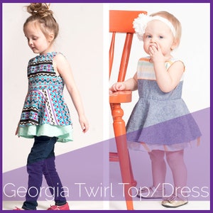 Georgia Twirl Dress and Tunic PDF sewing pattern