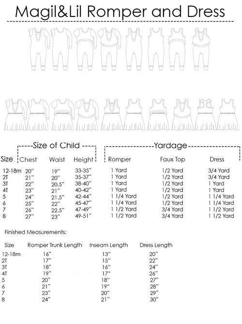 Magil&lil Romper and Dress Pattern PDF Pattern - Etsy