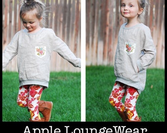 Apple LoungeWear PDF Sewing Pattern Top and Leggings
