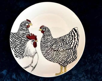 1979 „Coq Du Village” Fritz i Floyd 8-calowy talerz.