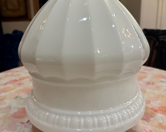 Rejuvenation Opal, Neoclassical Acorn Shade with chrome finish.