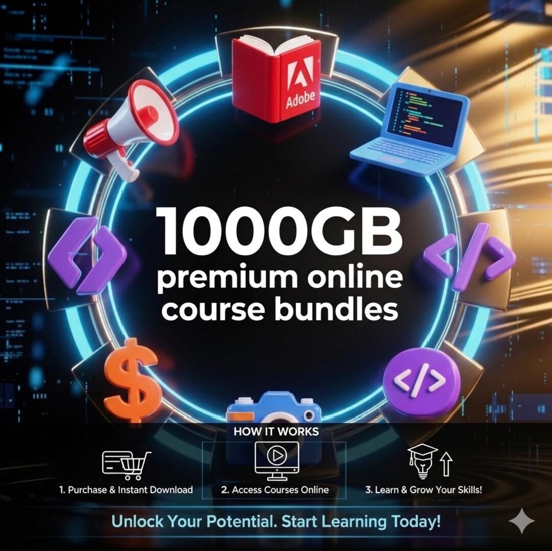 1000GB Digital Learning Bundle | Online Courses, Tutorials & Training ...