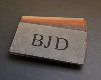 Gift Check Book Pocket Book Custom Faux Vegan Check Book Cover Personalized Checkbook Wallet Rawhide Leather Checkbook Cover
