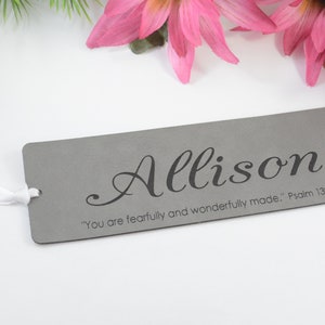 Bookmark, Leatherette Bookmark, Personalized Bookmark, Vegan Leather, Gift for Book Lovers, Mother's Day, Father's Day, Librarian, Teacher image 8