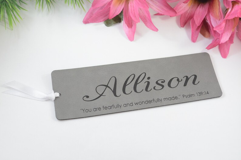 Bookmark, Leatherette Bookmark, Personalized Bookmark, Vegan Leather, Gift for Book Lovers, Mother's Day, Father's Day, Librarian, Teacher image 8