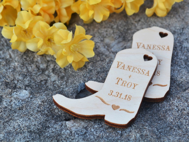 2 Cowboy Boot Favors Western Wedding Favors Cowboy Etsy
