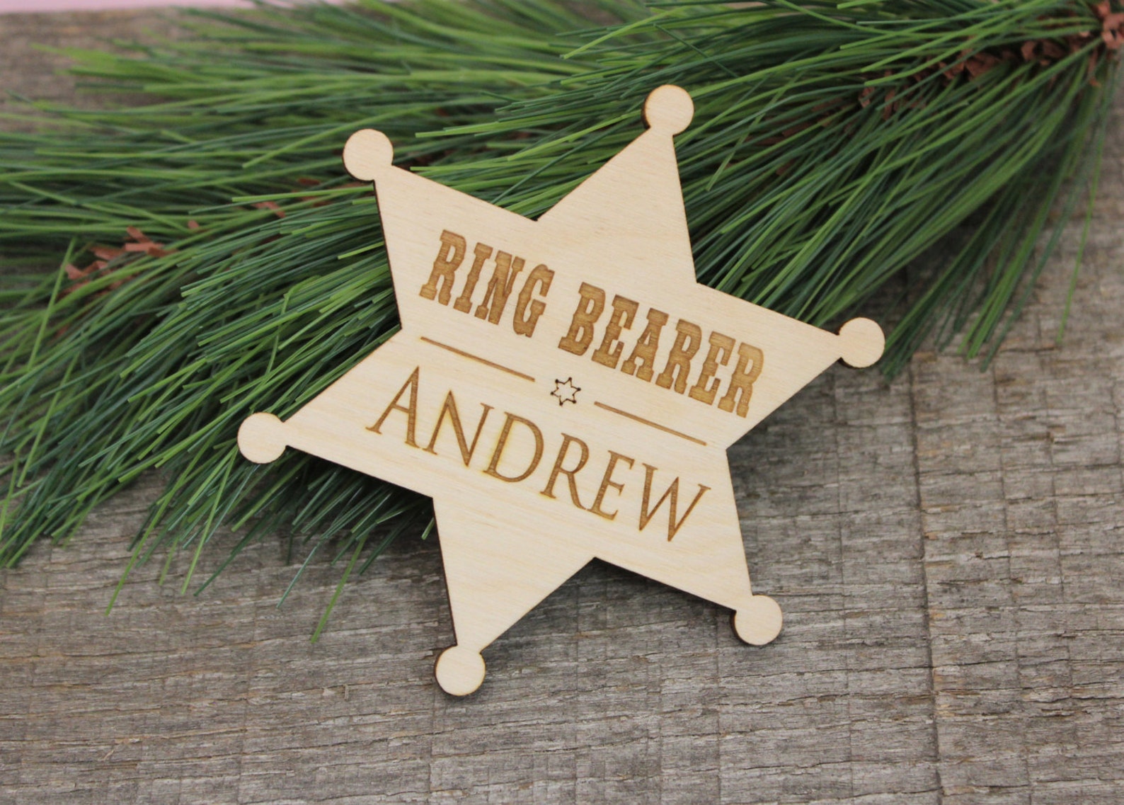 Ring Bearer Badge Ring Security Badge Personalized Etsy