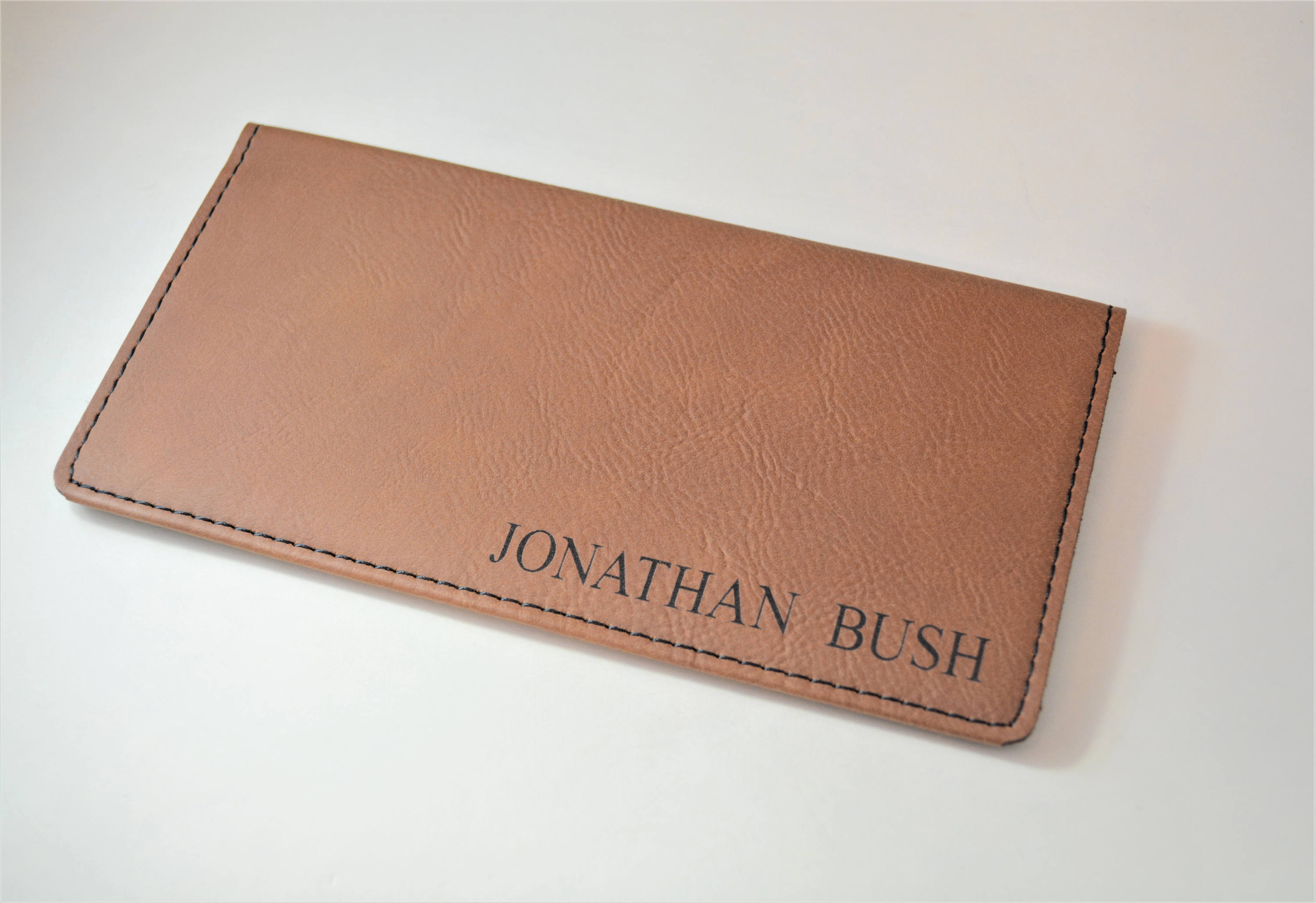 Personalized Checkbook Cover Vegan Leather Checkbook Wallet Etsy