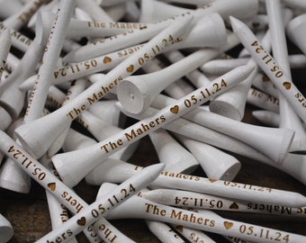 20 Personalized White Golf Tees, 2 3/4'' Golf Tees, Golf Gifts For Men, Groomsmen Golf Gift, Golf Tees, Golf Tee, Golf Tees Groomsman, Golf