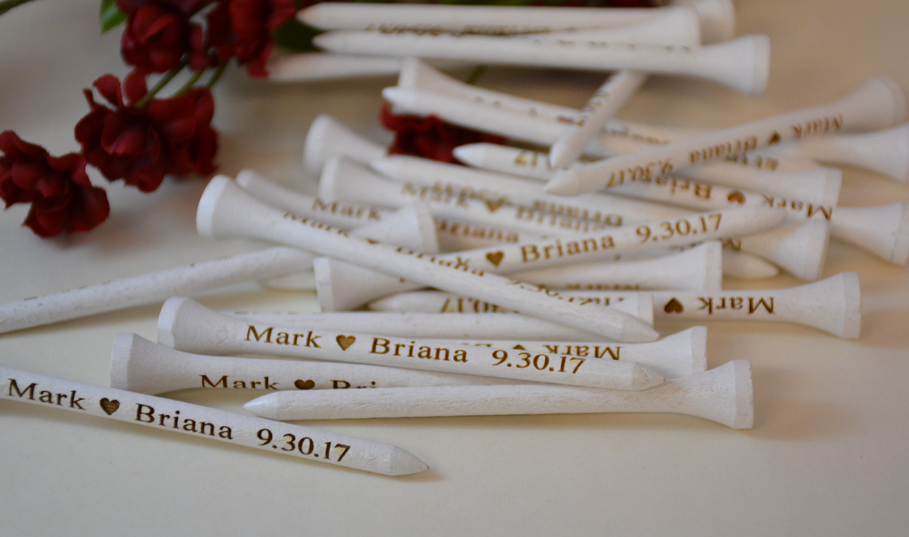 20 extra long 3 1/4 White Tees Personalized Golf Tees Etsy
