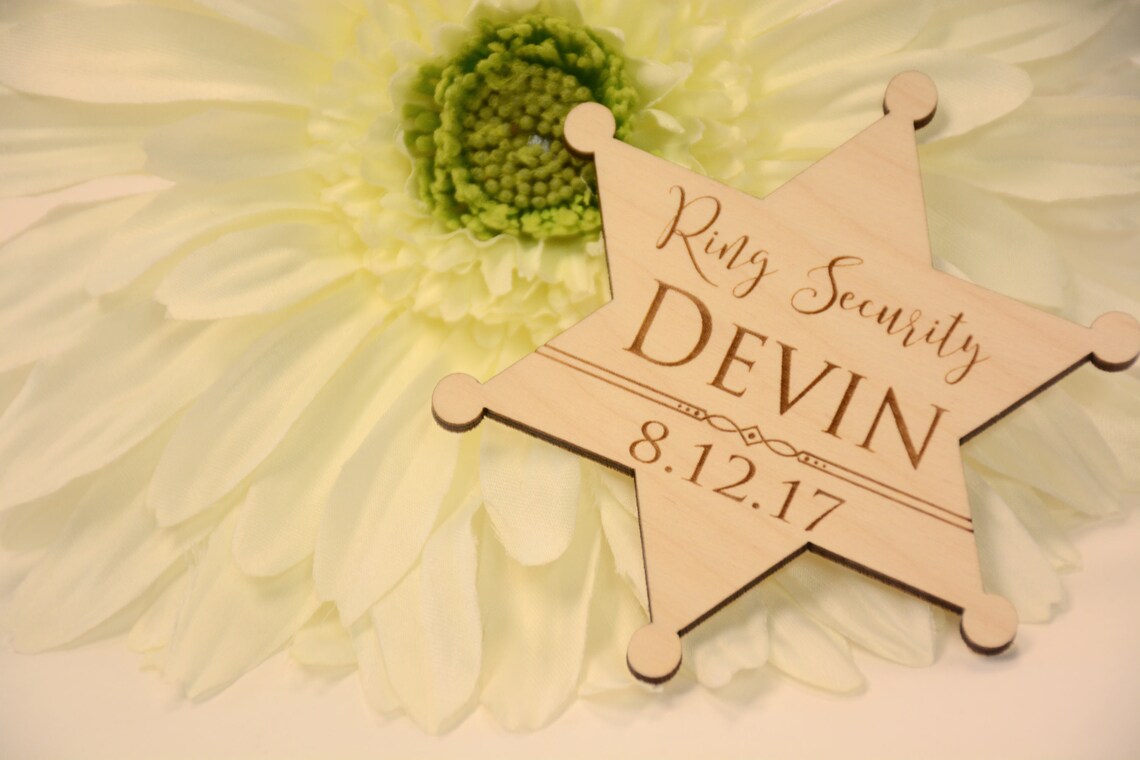 Bling Security Ring Bearer Badge Ring Bearer Gift Ring Etsy