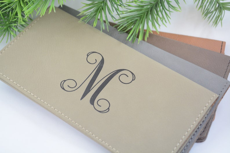 Personalized Checkbook Cover Monogrammed Check Book Cover Etsy
