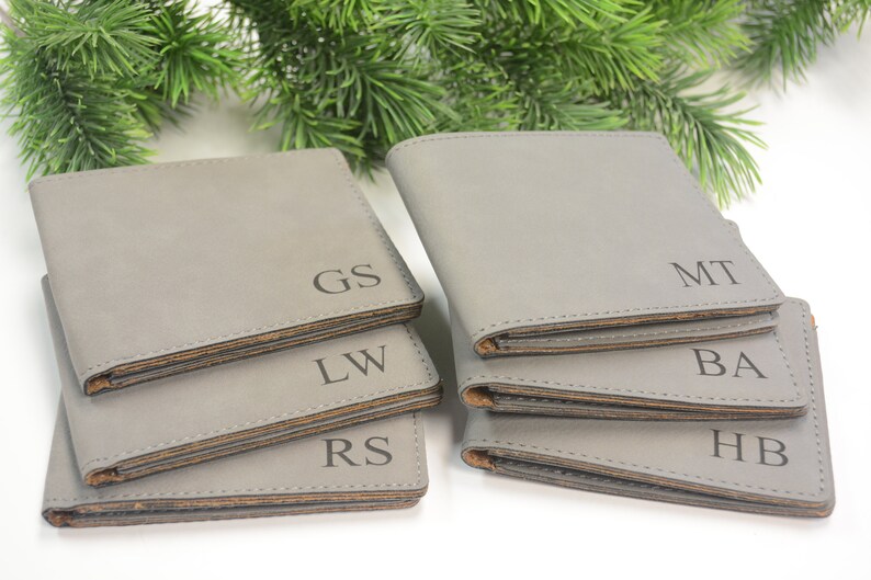 Personalized Wallet Vegan Leather Gift for Him Wallet Etsy