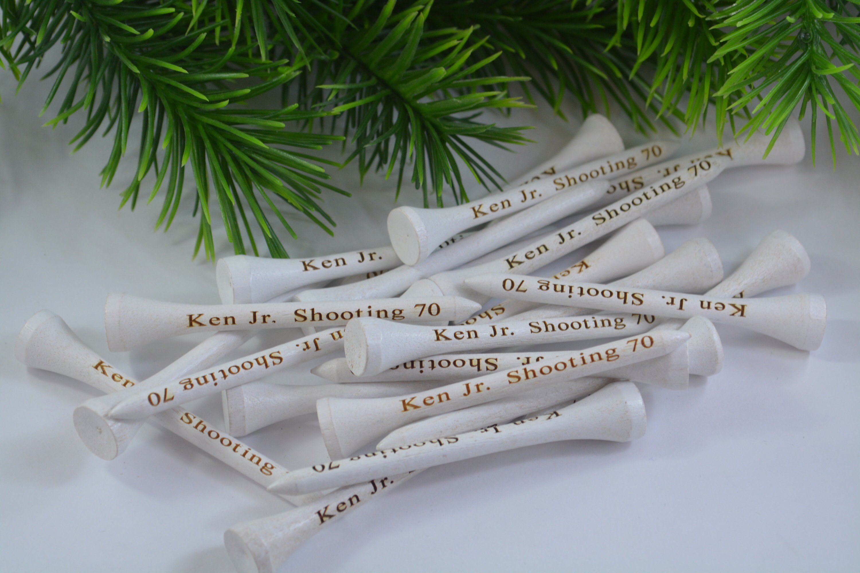 20 extra long 3 1/4 White Tees Personalized Golf Tees Etsy