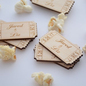 Movie Ticket Favors, Movie Theme Wedding, Party, Shower Favors, Party Favors, Wedding Favors, Movie, Movie Tags, Favor, 5 - 100, 2 inch