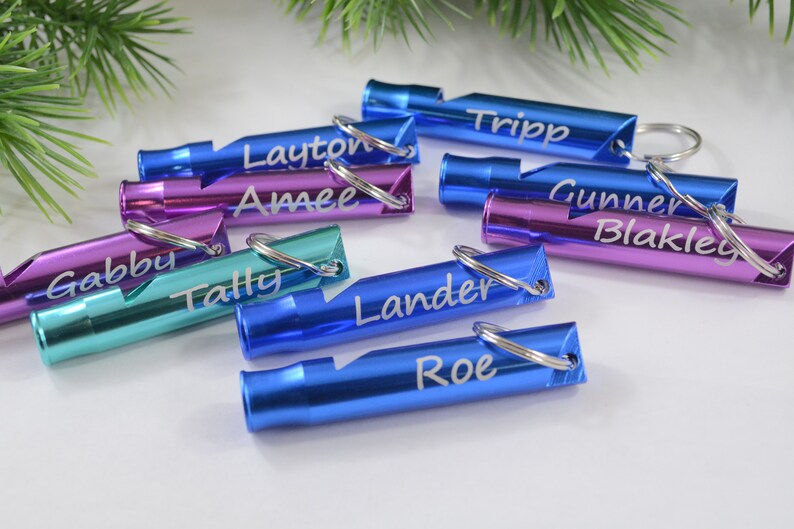 Personalized Metal Whistle Engraved Whistle Christmas Gifts Etsy